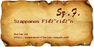 Szappanos Flórián névjegykártya